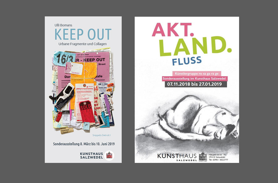 Lektorat für das Kunsthaus Salzwedel: Plakate von Sonderausstellungen